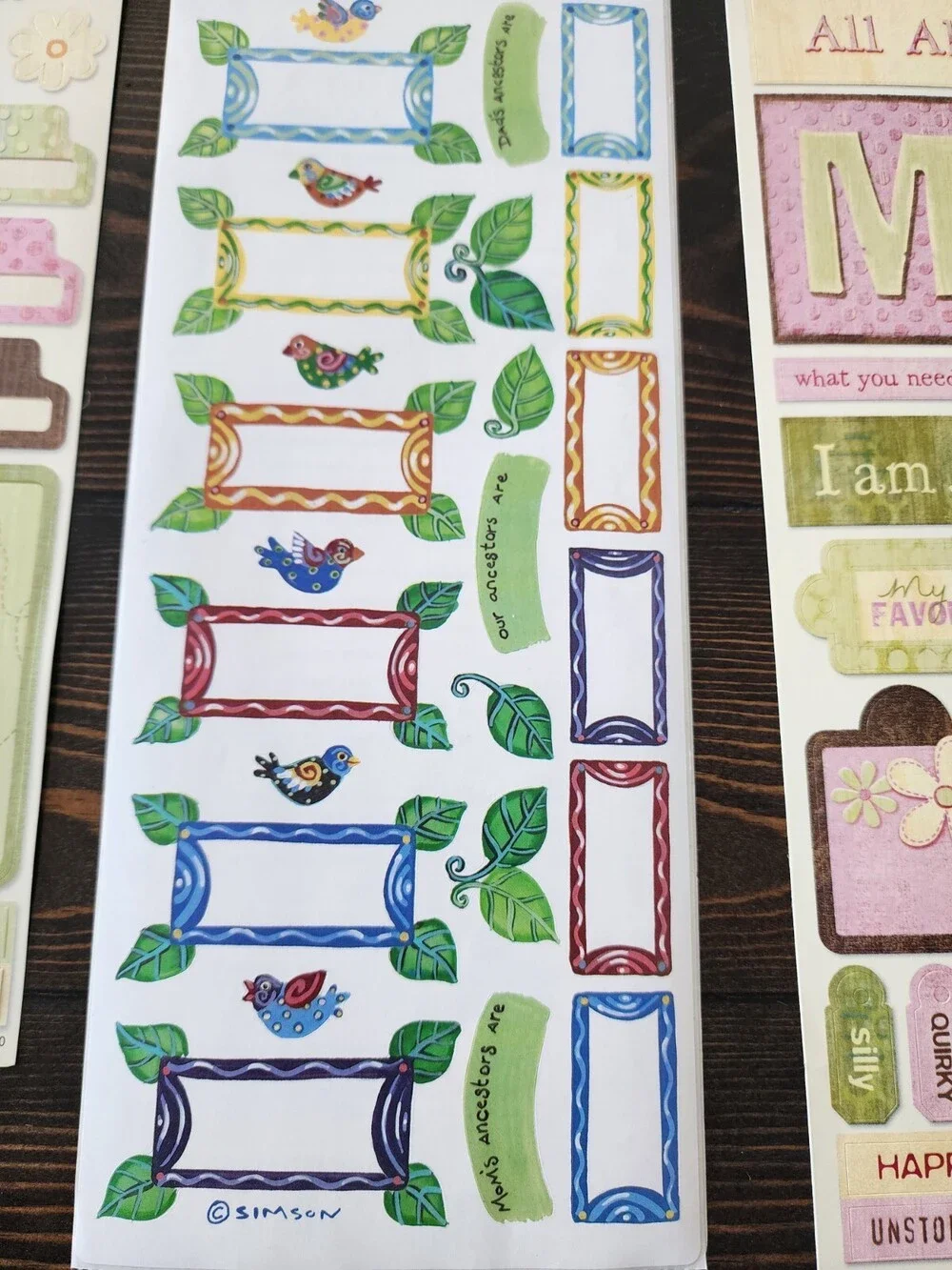 Scrapbooking Stickers Lot Jumbo Sheets Family Girls Sandylion New Retired #22